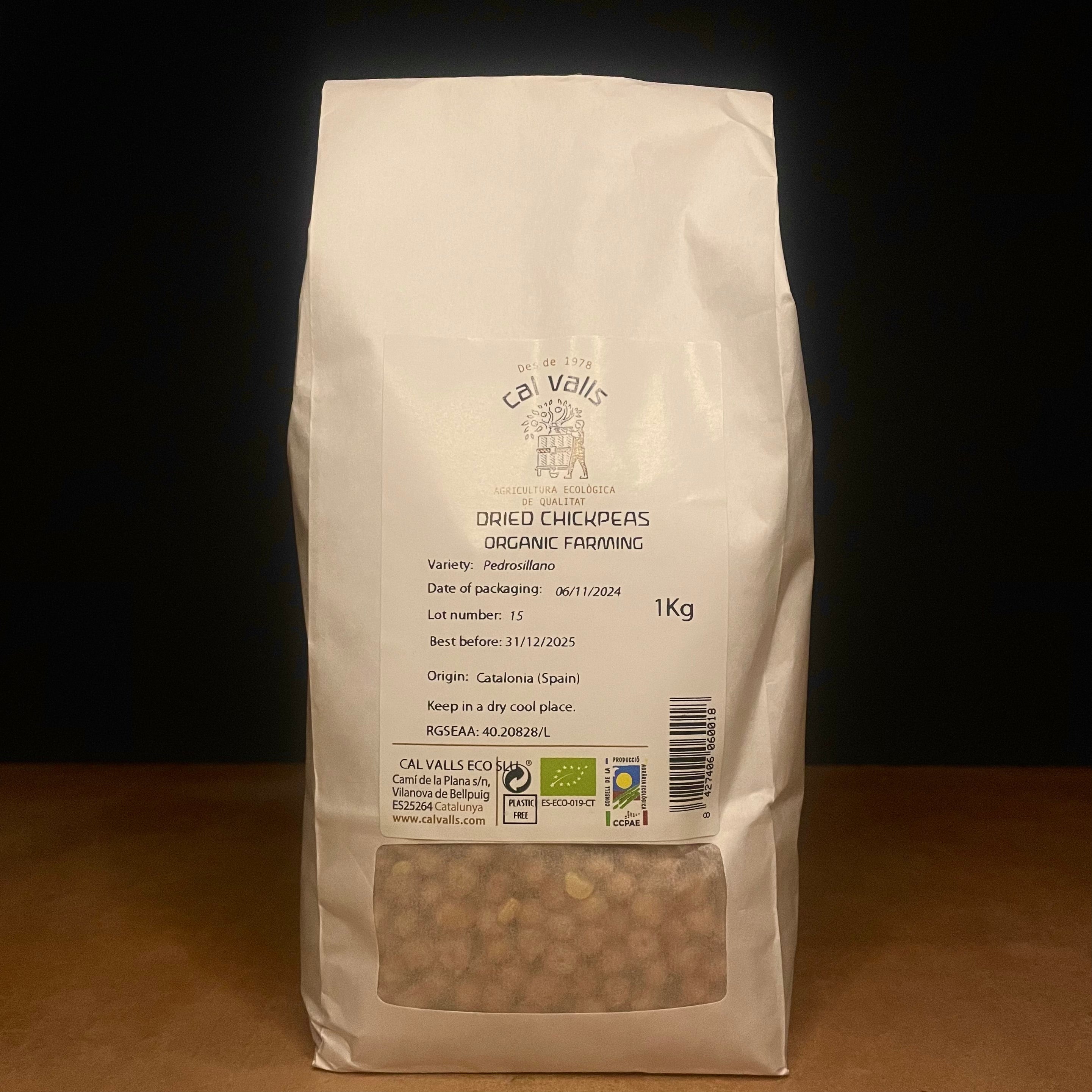 Dried Chickpeas' Pedrosillano' Organic 1Kg Olives&Oils(O&O)